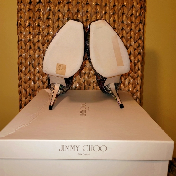 Jimmy Choo Floral Print Python - Picture 4 of 9